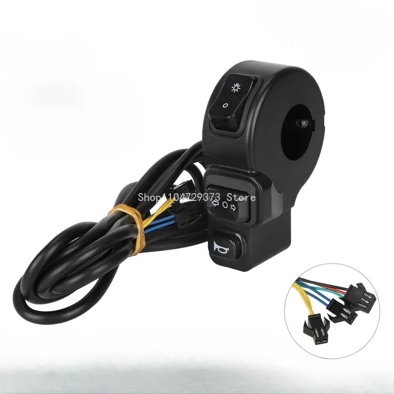 

170 см 3-в-1 переключатель на руле, звуковой сигнал поворота, переключатели для электронного скутера, электронного автомобиля, трехколесного велосипеда, переключатель света, аксессуары для скутера