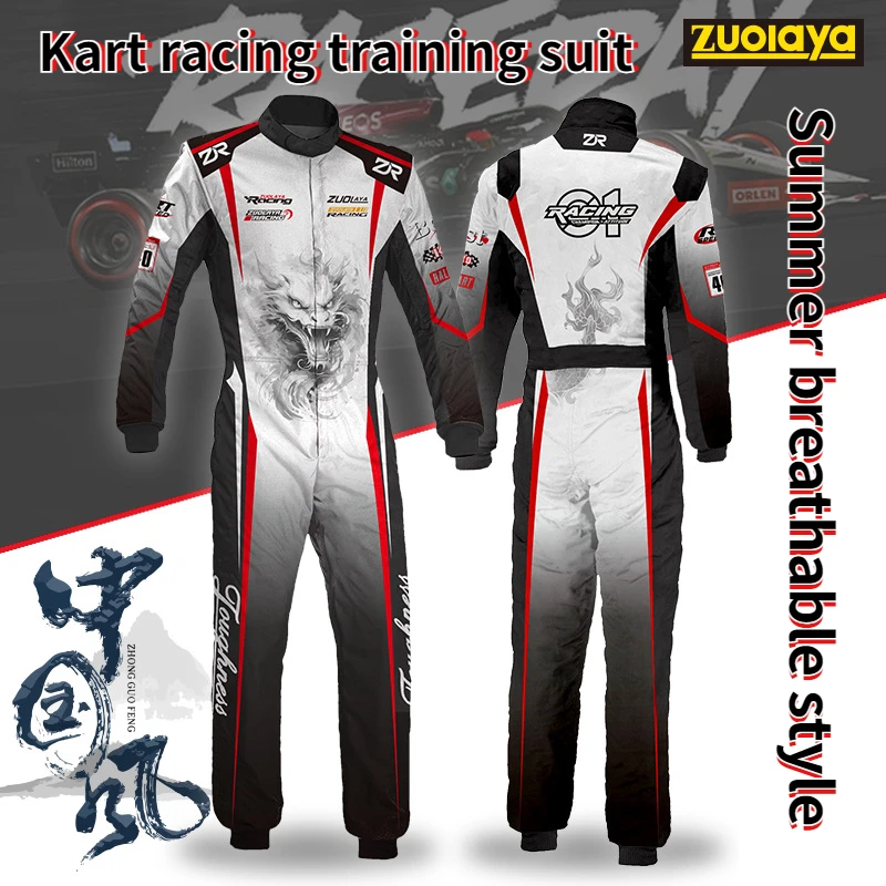 

Fashionable Chinese Style Graffiti Summer Breathable Kart Off-road Beach Bike Training Suit UTV Rally Club Drift Racing Suit