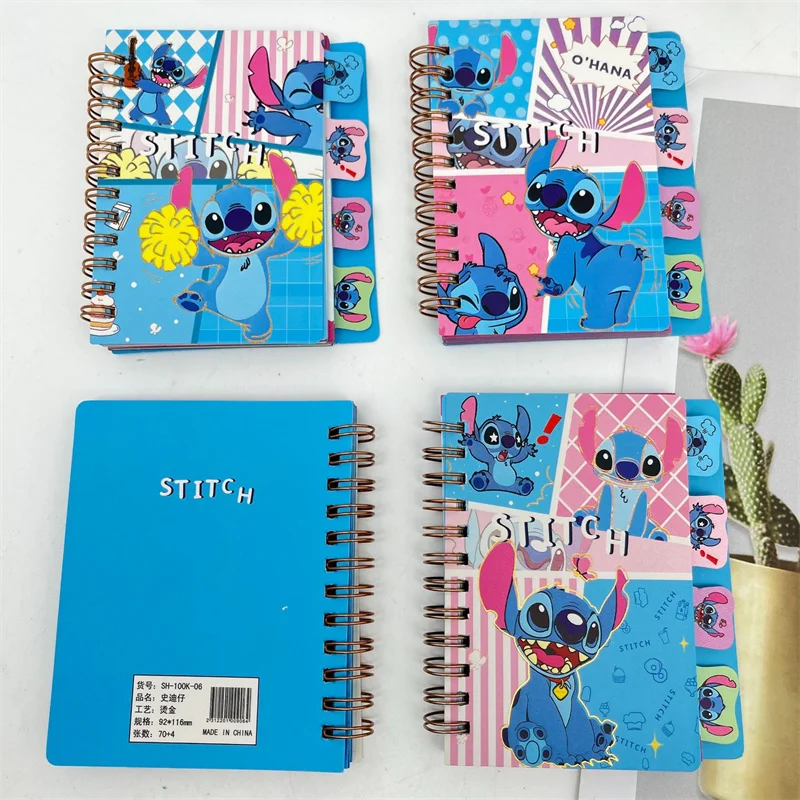 12pcs/lot Kawaii Disney Stitch Memo Pad Sticky Note Cute Notebook Stationery Label Notepad Post Office School Supplies