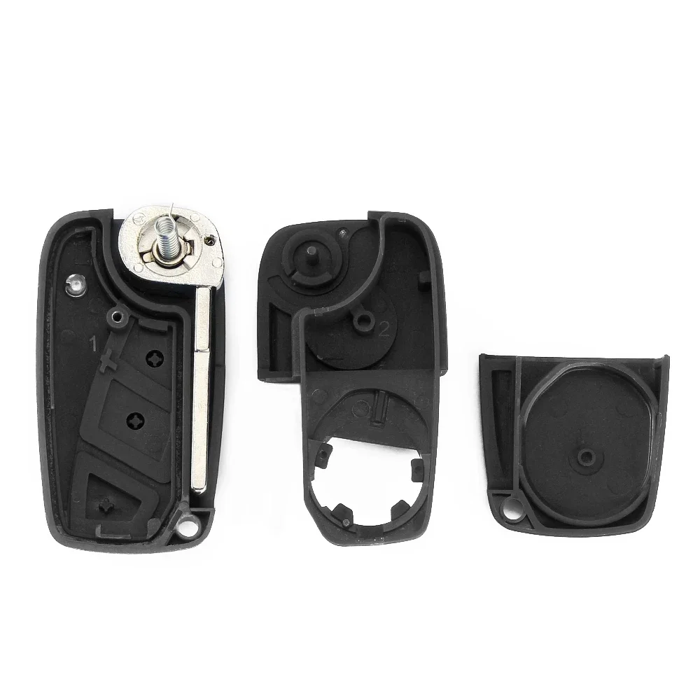 KEYYOU 1PCS New 2/3 Buttons Car Key Shell For Fiat 500 Punto Stilo Ducato Panda Doblo Bravo Folding Remote Control Key Case