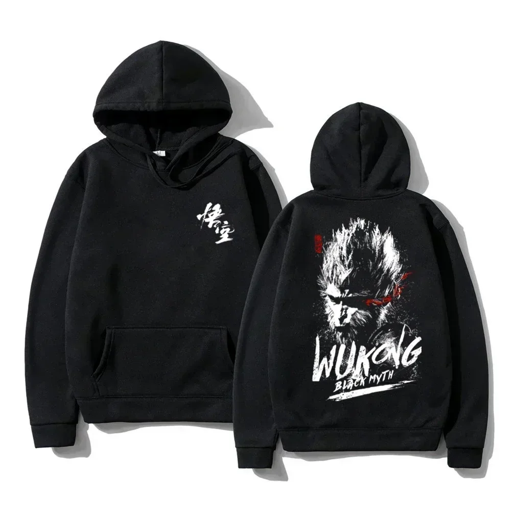 Anime Hoodie Black Myth Wukong Game The Same Short-sleeved  Men and Women Half Sleeve Body Men Clothing