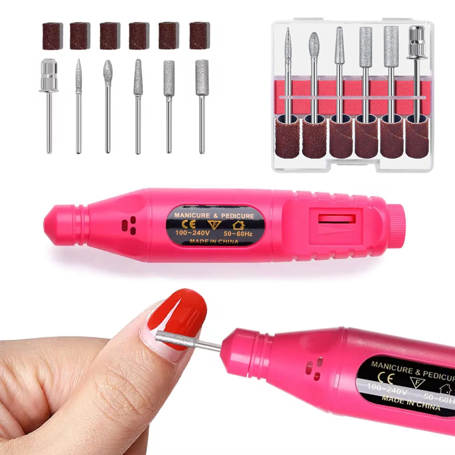 Professional Material Nail Drill Machine Electric Nail Sander Milling Cutter For Manicure Set Gel Polish Remover Tools