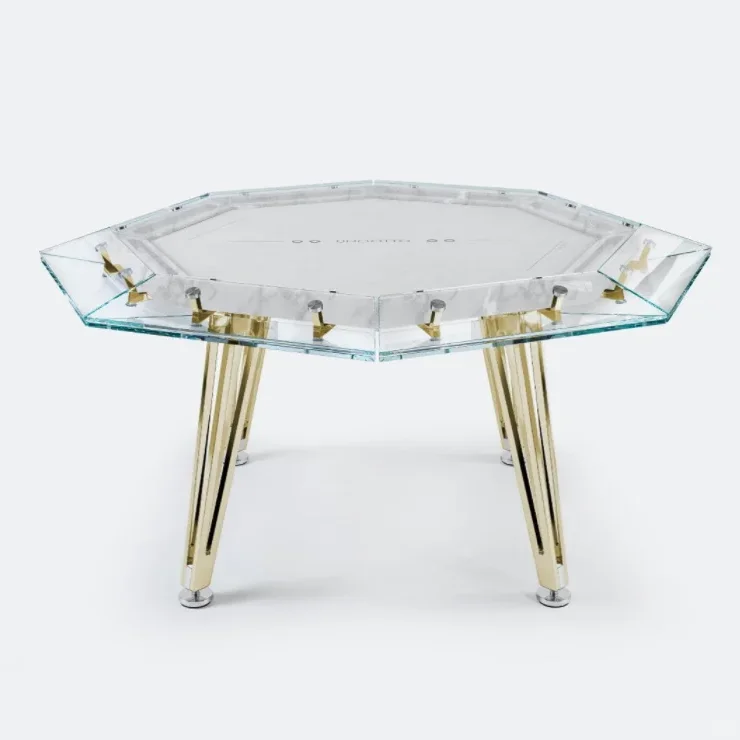 Luxury 8 Players Round Poker Table, Italian Design Table, Entertainment Furniture