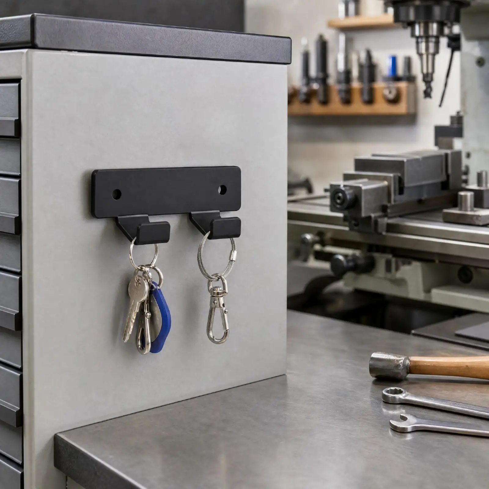 2 Pieces Magnetized Chuck-Key Holder Easy-Access Chuck Key Holder with Magnetic Attachments Sturdy Compact