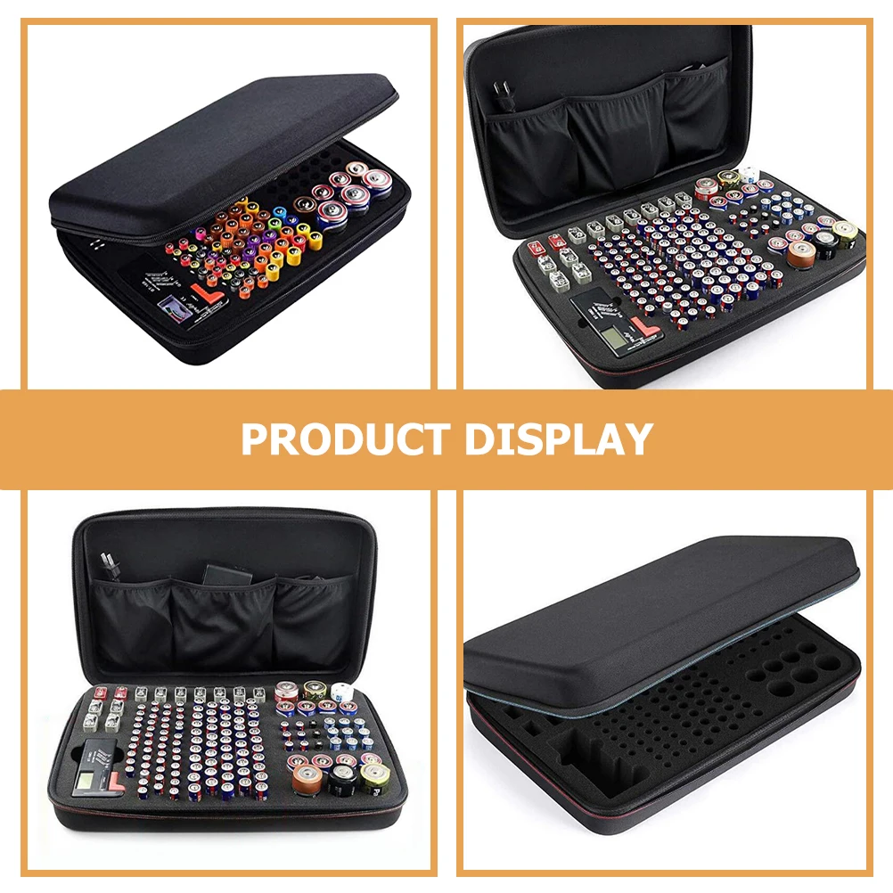 

Large Capacity Organizer Storage Box Shockproof Dirtproof Eva Container For Lithium Aa Aaa 9V Portable Case