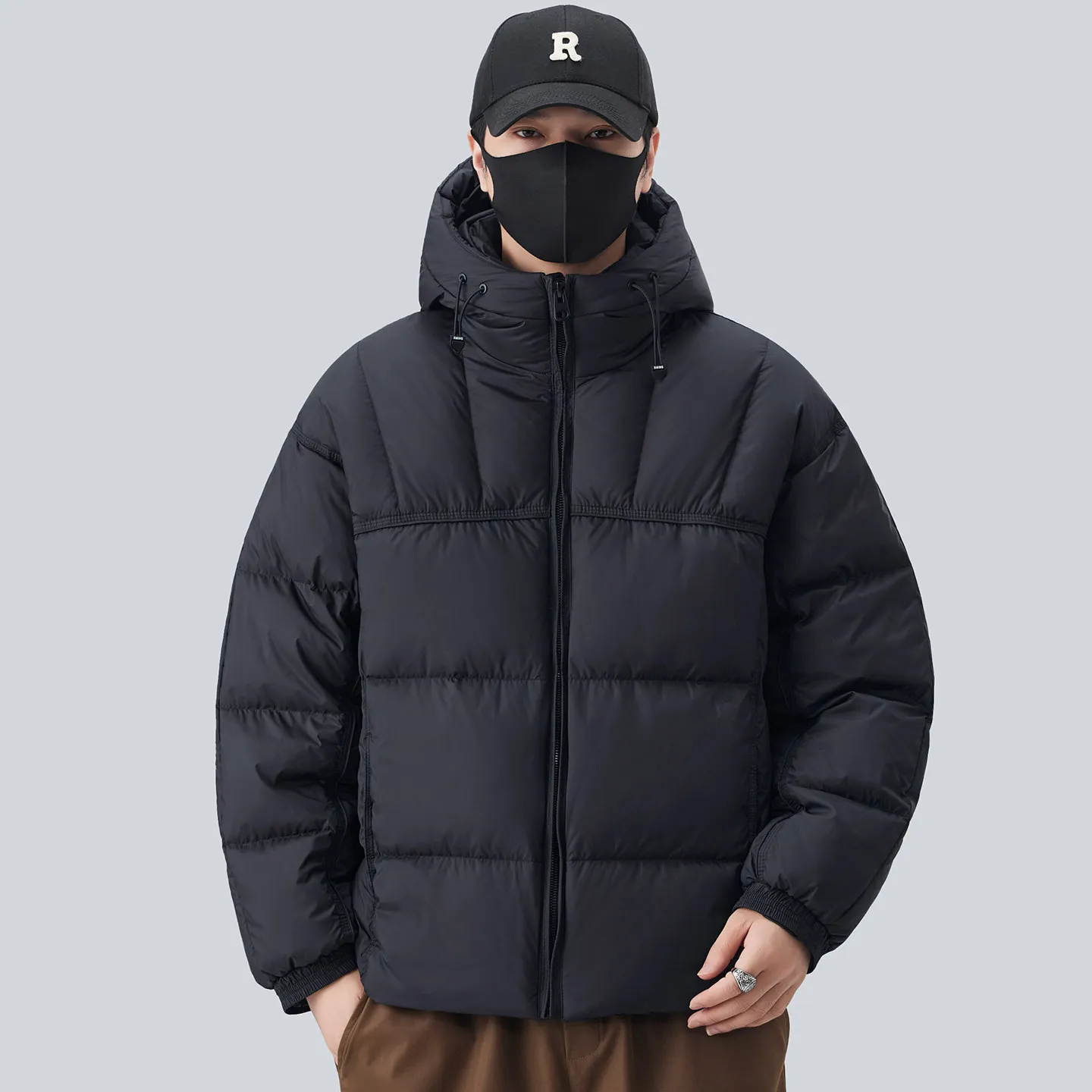 

Мужская зимняя теплая куртка Cloud Doughnut с капюшоном, утепленная, свободного кроя, из полиэфирного волокна, для защиты от холода, повседневная верхняя одежда