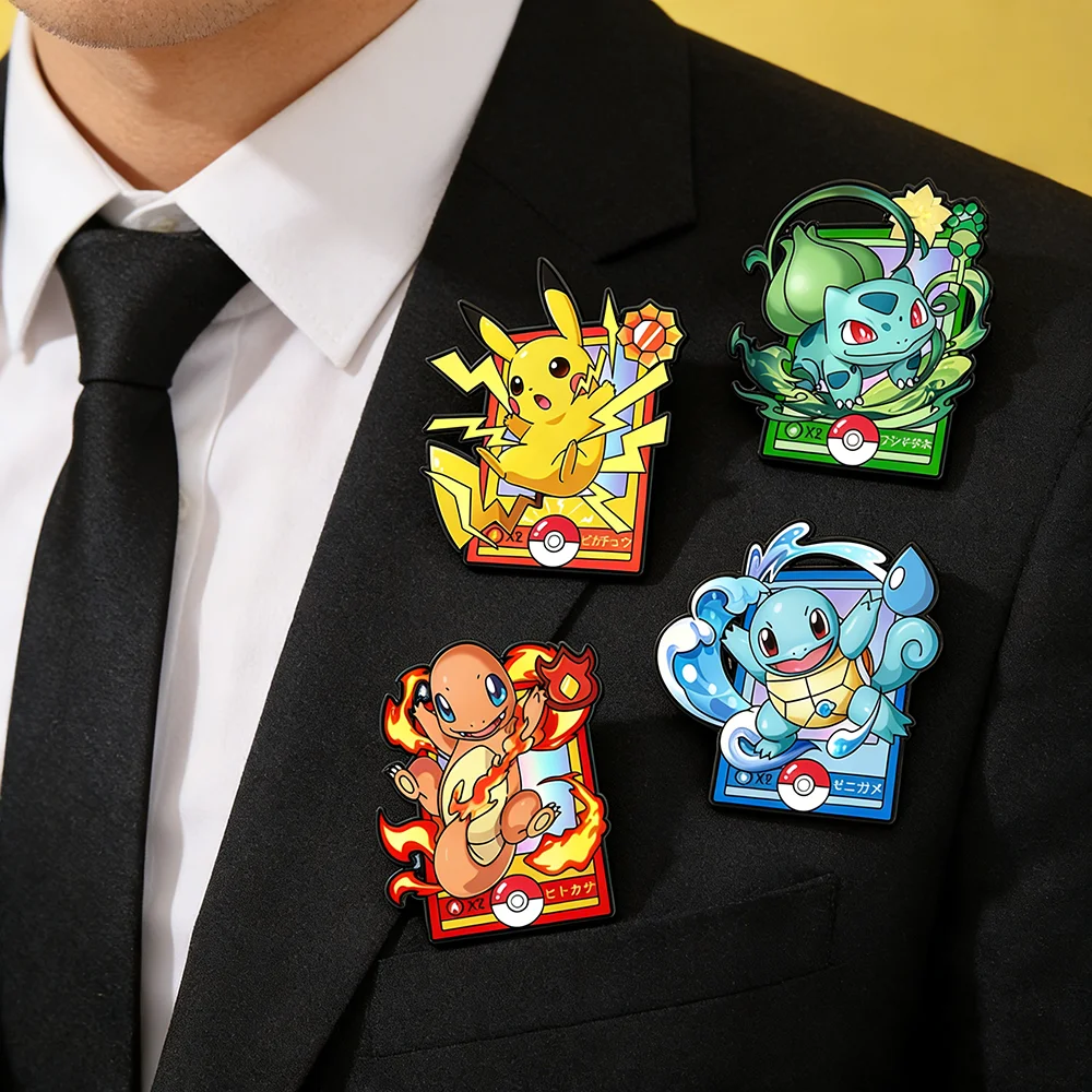 

4pcs Cute Cartoon Game Console Monsters Lapel Pins Set Fashion Jewelry Brooches for Backpack Clothes Holiday Gifts