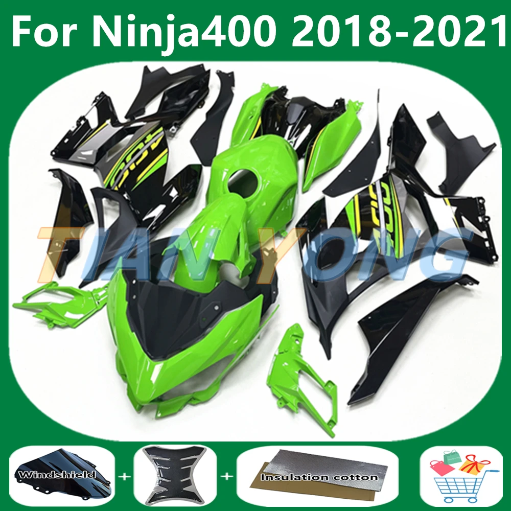 

For Ninja400 Bodywork Green with Oil Tank Injection Cowling Motorcycle Full Fairing Kit Fit Ninja 400 2018-2019-2020-2021-2022