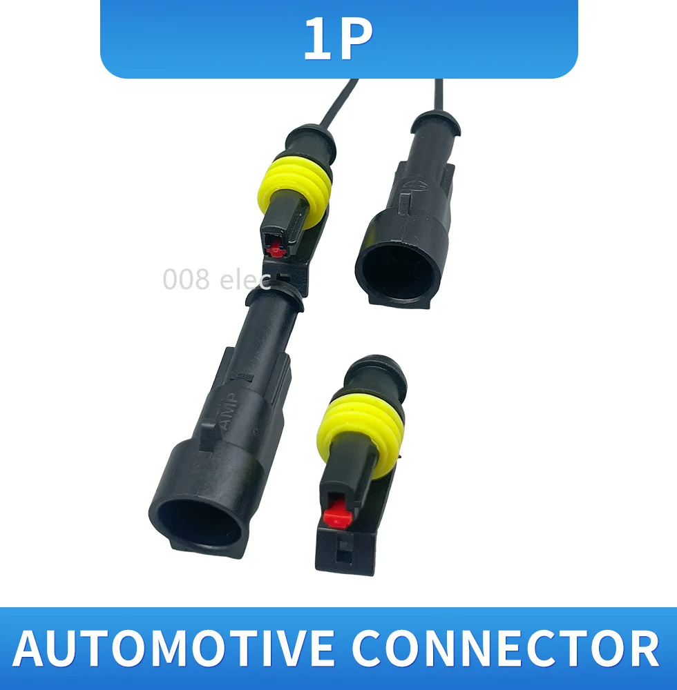 5 sets Kit 1 Pin Waterproof Electrical Wire Cable automotive Connector Plug for car