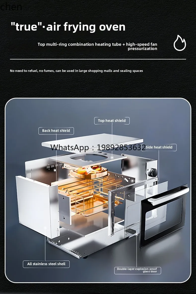 KX  large-capacity air fryer commercial 1-layer 2-layer 3-layer large oven scenic shopping mall catering pizza oven