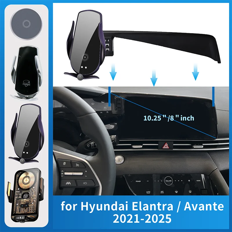 

Car Mobile Phone Holder for Hyundai Elantra Avante 2021~2025 N Line CN7 Charging Bracket Navigation Stand Auto Accessories