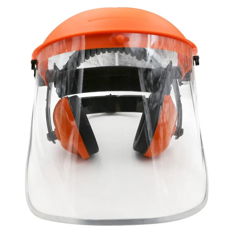 PVC grinding and cutting belt noise reduction earmuffs protective mask, laboratory anti-liquid splash garden lawn mowing protect