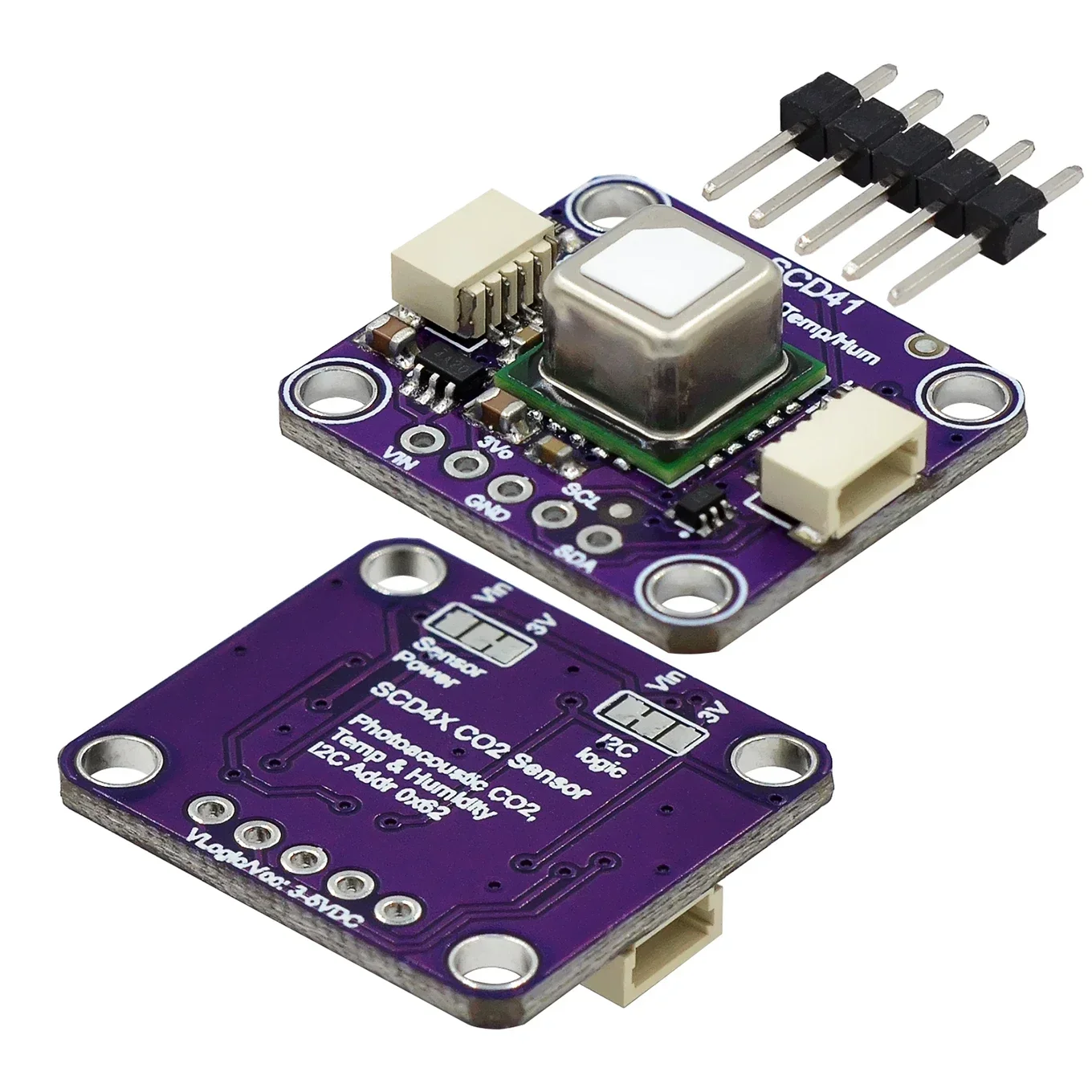 Imagem -05 - Módulo do Sensor do Gás Scd40 Scd41 Co2 Dióxido de Carbono Temperatura e Umidade Comunicação I2c