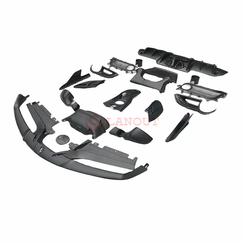 Dry carbon fiber body parts for Ferr 488 GTB upgrade to capristo style car bumpers front bumper rear 488 facelift body kit