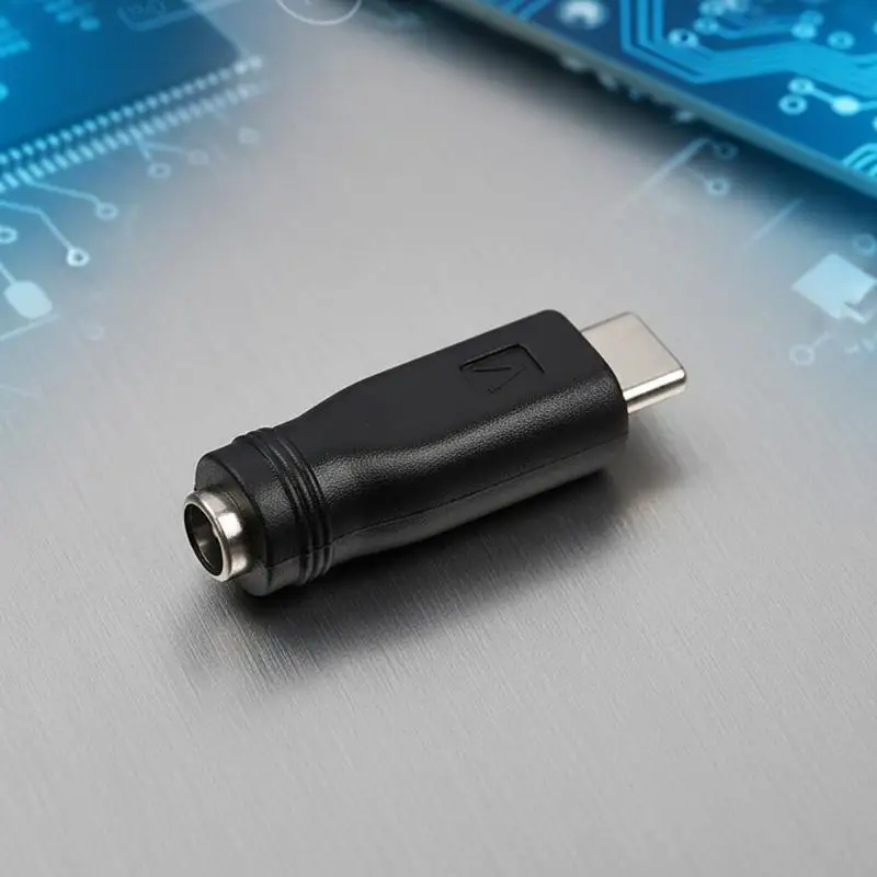 2/1Pcs DC Power Adapter Converter 5.5x2.1mm Female Jack To USB Type C Male Connector