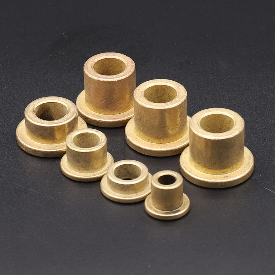 5PCS ID 8 10 8 12mm Flanging Self-Lubricating Bearing Powder Metallurgy Oil Copper Bushing Guide Sleeve with Stepped Flange