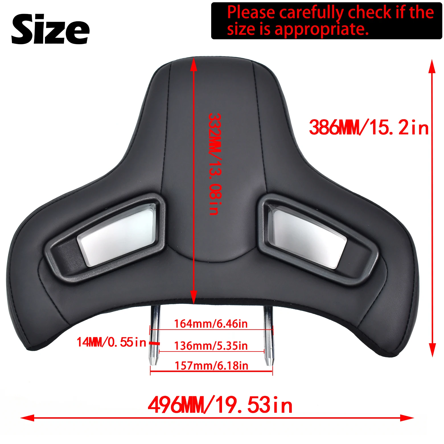 

TIYPEOR 1 PCS High-Quality Auto Headrest Modified For Racing Style Seat Headrests