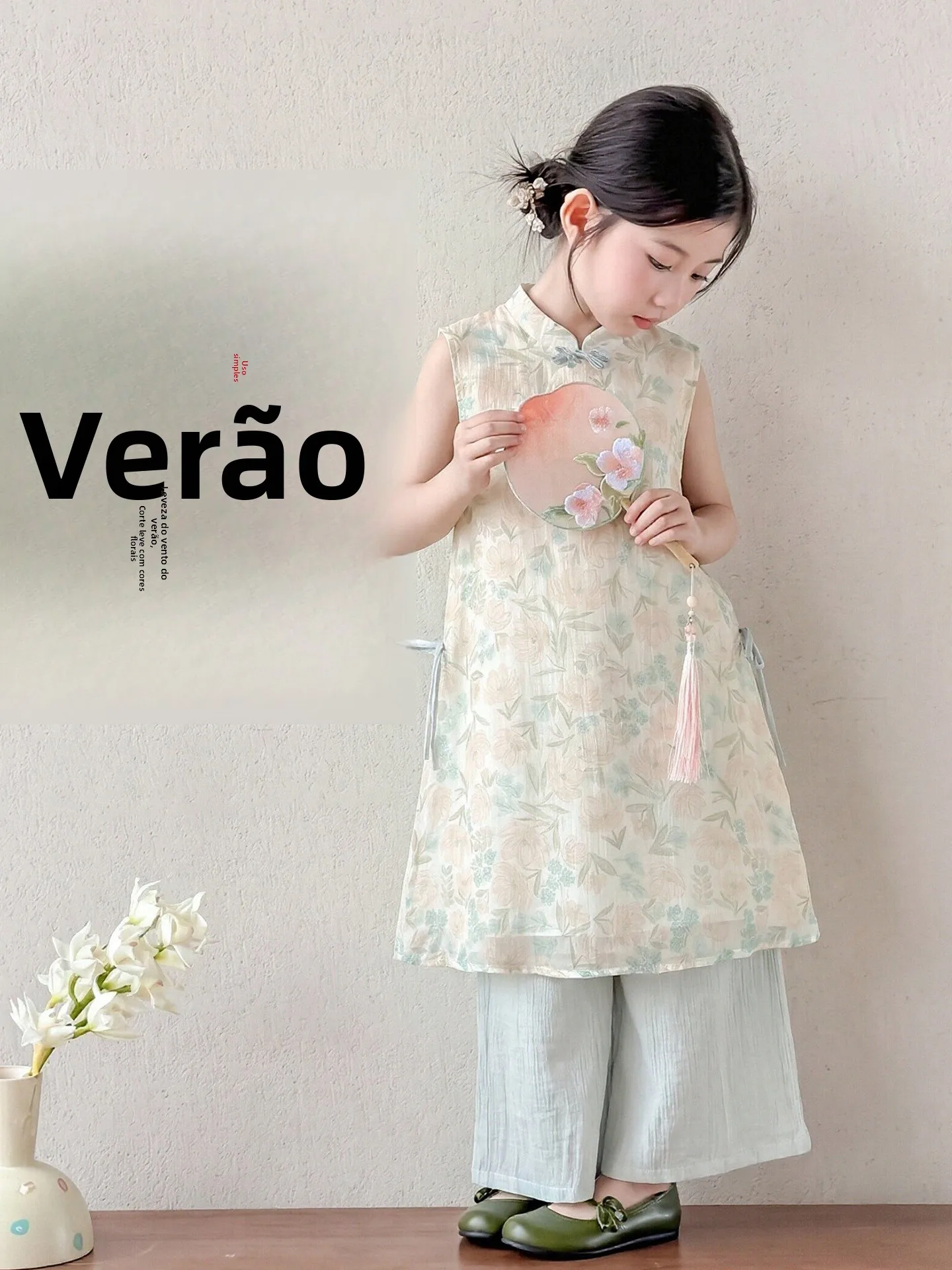 ensemble-d'ete-pour-filles-pantalon-fin-et-ample-imprime-floral-style-chinois-traditionnel-vetements-pour-enfants-tenue-pour-bebe-fille-ense