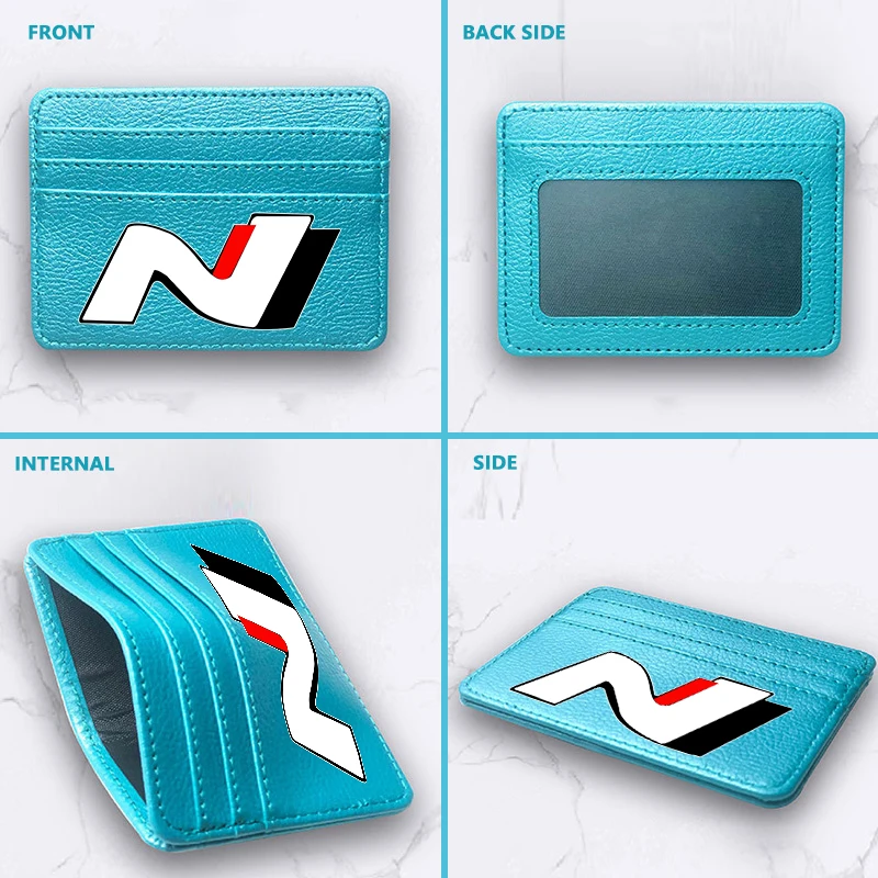 Mini Ultra-thin Wallet Bank Credit Card Holder Men's Business Small ID Case for Women Purse For Hyundai N Line Tuscon NX4 I20 view 5