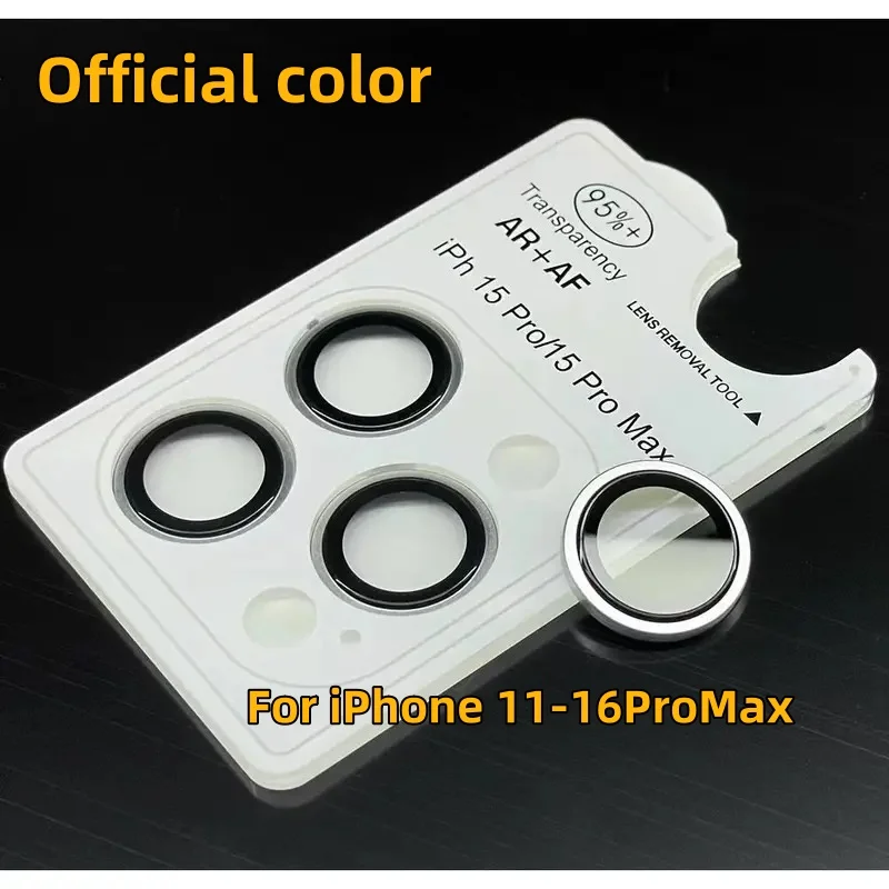 2-3Pcs Official Color Camera Lens Protector For IPhone 16 15 17 Pro Max Plus 13 Mini Tempered Glass Protection Cover Accessories