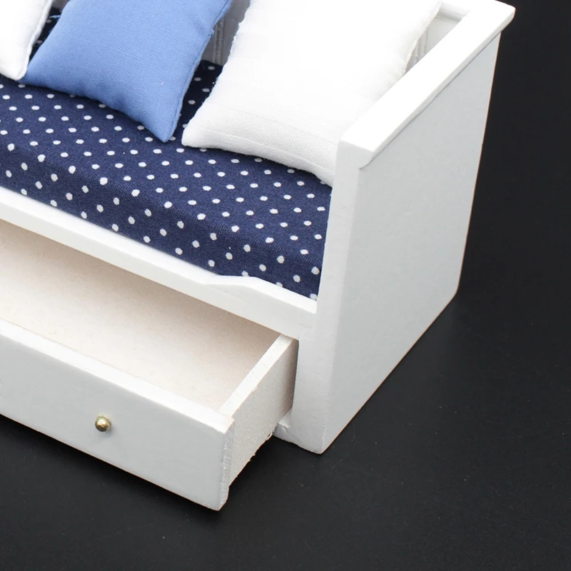 Miniatur Puppenhaus Sofa antike Mini Sofa Wohnzimmer Möbel Holzpuppe nhaus Dekoration Geburtstag Handwerk für Kinder