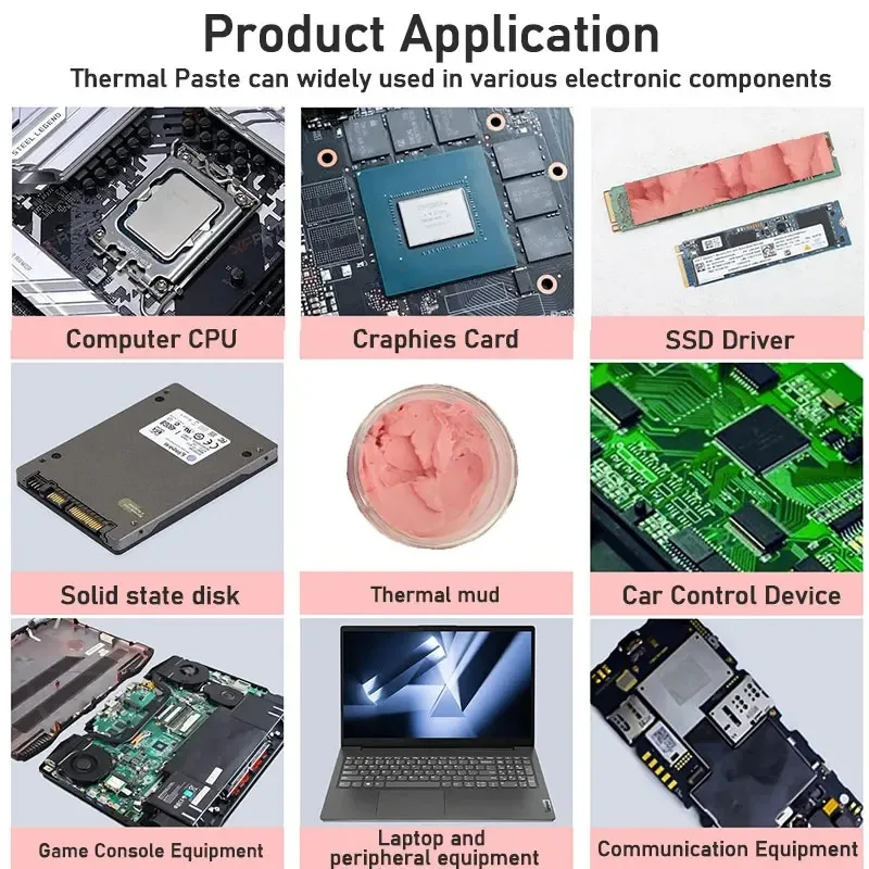 UPSIREN VGA GPU IC 프로세서용 열 퍼티 U6 급속 냉각 열 패드 교체, 열 차단 퍼티 고성능