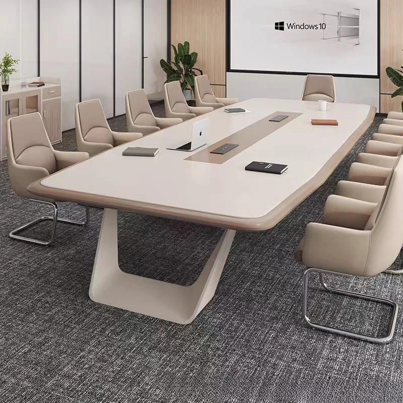 Painted conference table Long table Simple modern conference room Training negotiation table Light luxury
