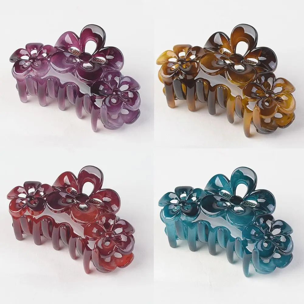 Sweet Flower Hair Clip Fashion Resin Hair Claw Hair Accessories Shark Clip Women Wash Up Accessories