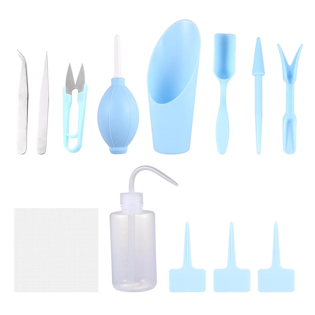 

12PCS Mini Gardening Tools Set Premium Bonsai Flowerpot Planting Kit Spade Shovel Supplies for Kids Pot Accessories Gift