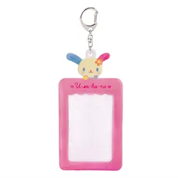 Usahana Photo Card Holder Case Kawaii Cute Bag Keychain Clip Cartoon Bunny Idol Photo Display Pass Case Key Chain Keyring