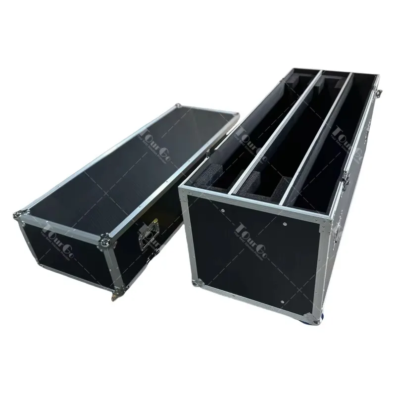Customized 55 Inch TV Flight Case 2 TV Display and 1 Stand for Transportation and Protection
