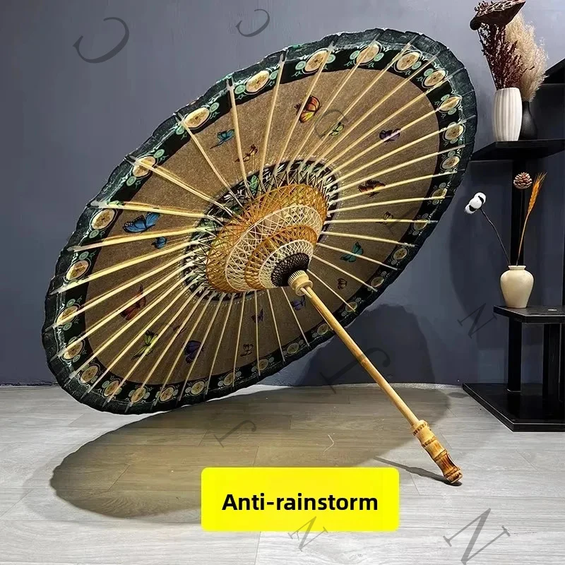 Wind Oil-Paper Handmade Traditional Rain--Proof Men'S And Women'S Ancient Hanfu Prop