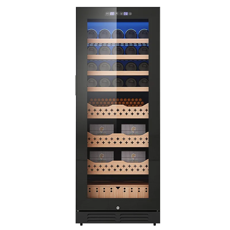 170L constant temperature and humidity cigar cabinet household refrigerator wooden cigar cabinet wine cabinet