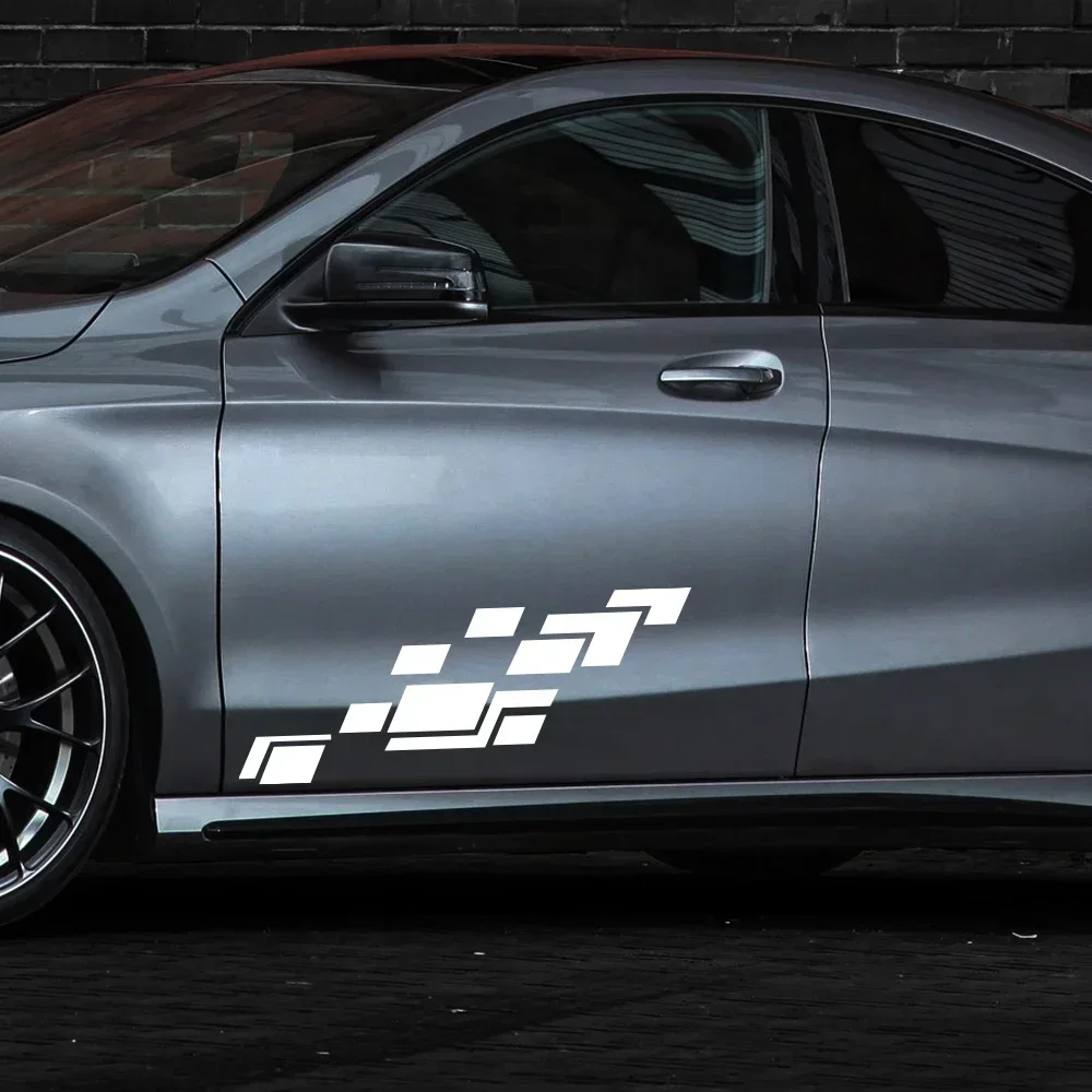 Car Graphics Racing Lattices Sport Styling Sticker Motor Body Racing Sport Decor Decal Vinyl Decoration Auto Tuning Accessories
