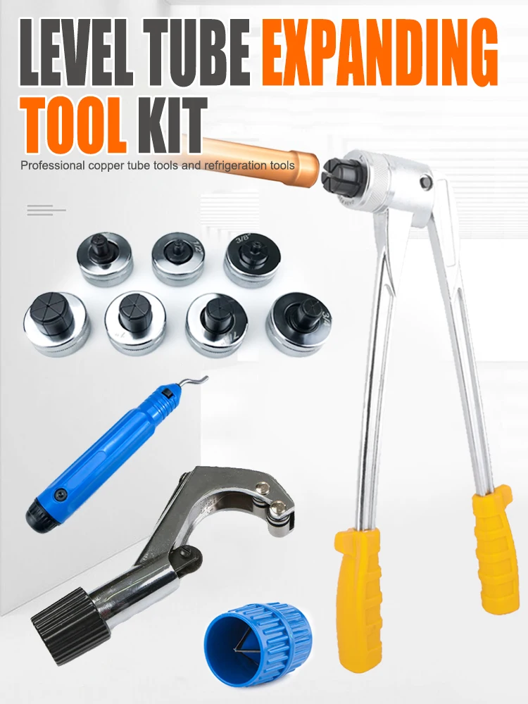 

Профессиональный рычажный расширитель трубки 10-28 мм и набор инструментов для развальцовки медных труб-HVAC, автоматическое охлаждение, 7 размеров 10/12/16/19/22/25/28 мм