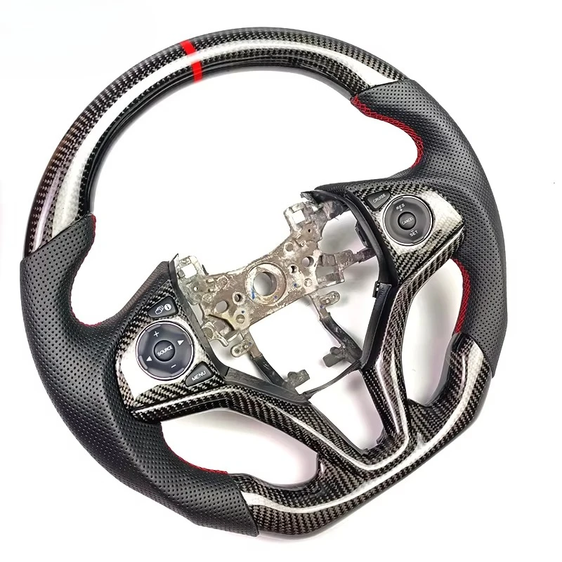 OEM Customizable D-Shape  Car Steering Wheel 3 Spokes 35mm Grip for Fit Sport Compatible Model