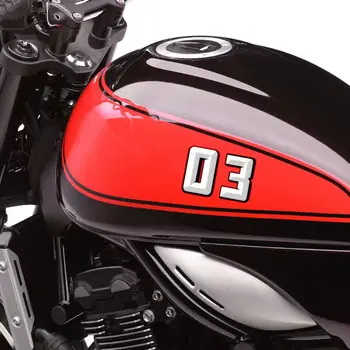 摩托車配件貼紙 汽車造型和貼花 0 到 9 創意阿拉伯數字 賽車號碼 頭盔賽車乙烯基貼花 10 最佳銷售 汽車貼紙 - №5