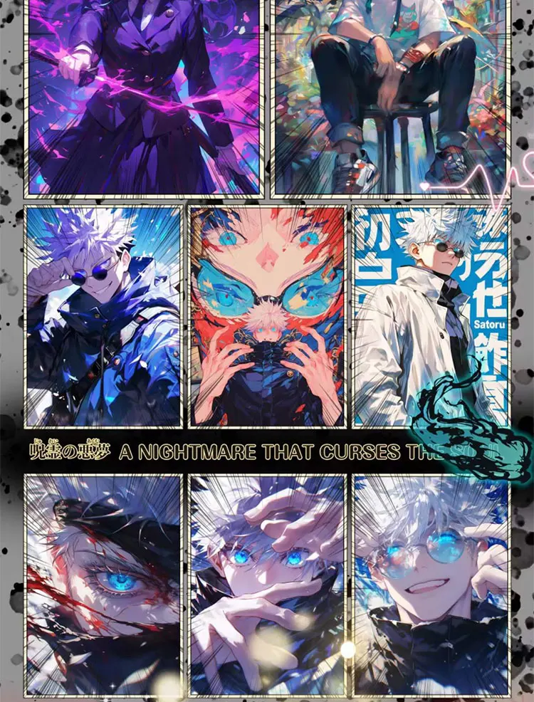 Demon Slayer Kimetsu No Yaiba Dragon Ball Naruto Jujutsu Kaisen Haikyuu!! B5 Anime Collection Cards Full Set Children Toy Gift