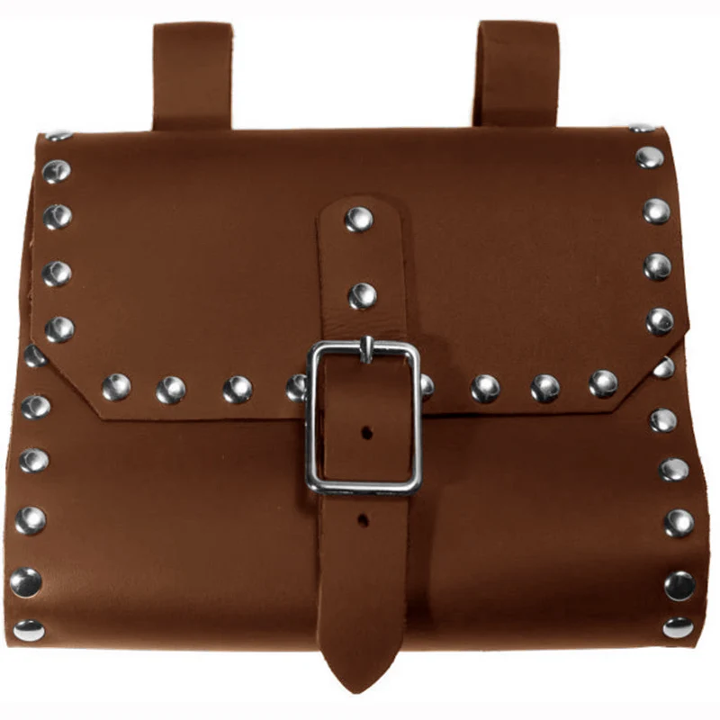 

Medieval Renaissance Money Coin Pouch Steampunk Studded PU Leather Belt Bag Viking Pirate Knight Cosplay Costumes LARP Accessory