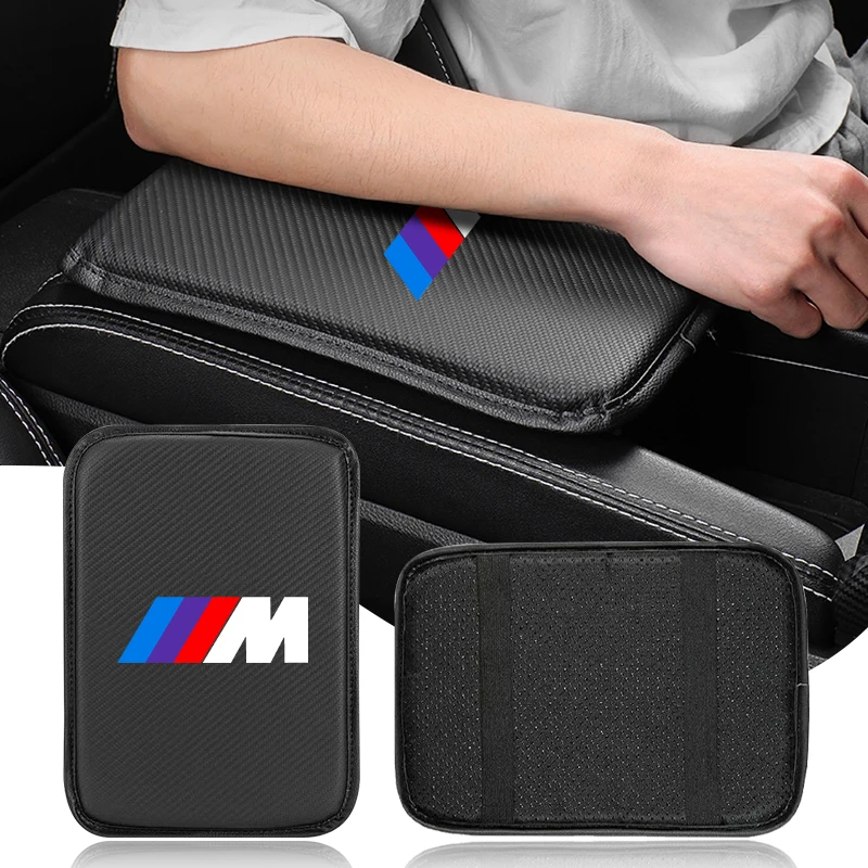 Car Armrest Box Mats Leather Center Console Covers Interior For BMW M E46 E39 E90 E60 E36 F30 F10 E34 E30 F20 E92 M3 M4 M5 X5 X6