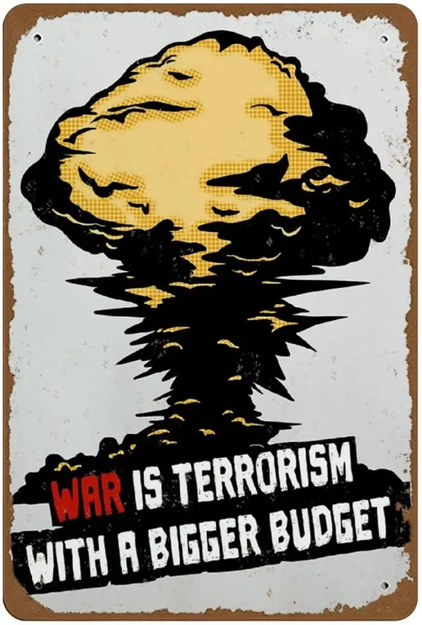Graman War is Terrorism Print Anarchist Anti Socialism Resist Political Punk Poster Prints Leftist Novelty Retro Vintage