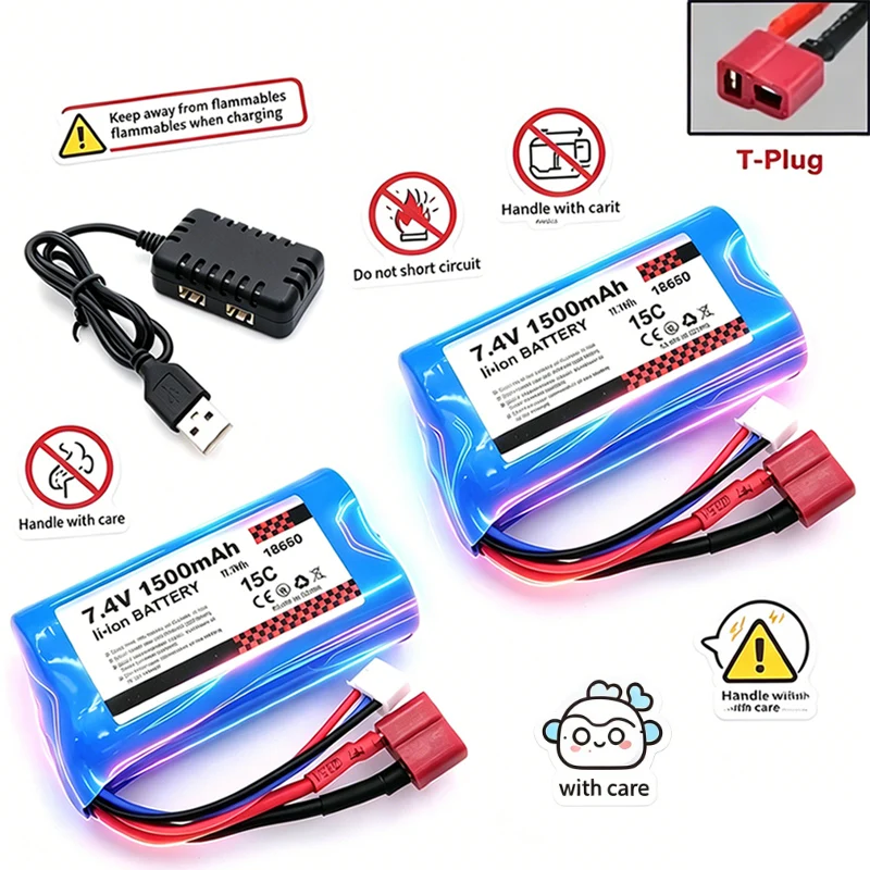2S 7.4V 1500mAh 20C Li-ion Battery For SCY-16201PRO SCY-16101PRO SCY-16102PRO SCY-16103PRO SCY-16106 R/C Cars Ttruck Parts