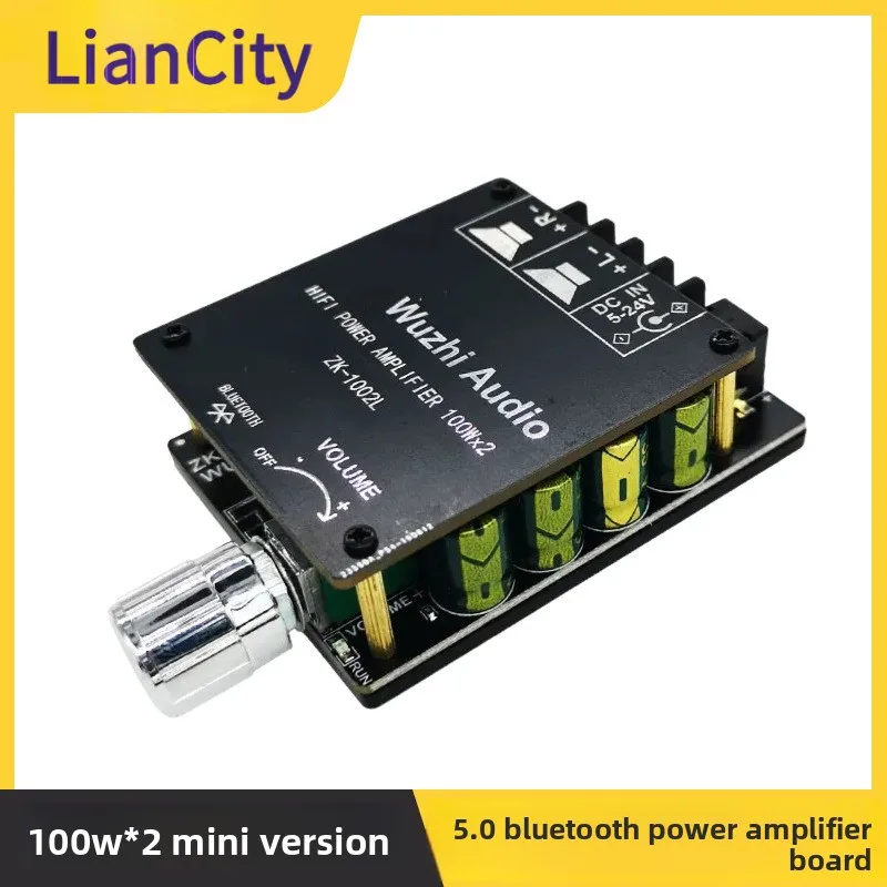 

100W*2Mini Version50W80WHigh Power5.0Bluetooth Amplifier Board with Knob Volume Adjustment and Switch1002L