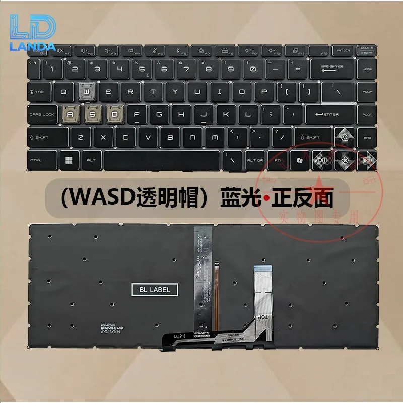 Laptop Keyboard Replacement for Thin 15 B12U/B13UC Thin A15 B7V/B7U MS-16R8 Durable Ergonomic Keyboards Easy Installation Compat