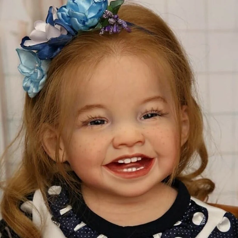 

23inch Reborn Doll Golden Hair Mila Painted Completed with Cloth Body and Eyes