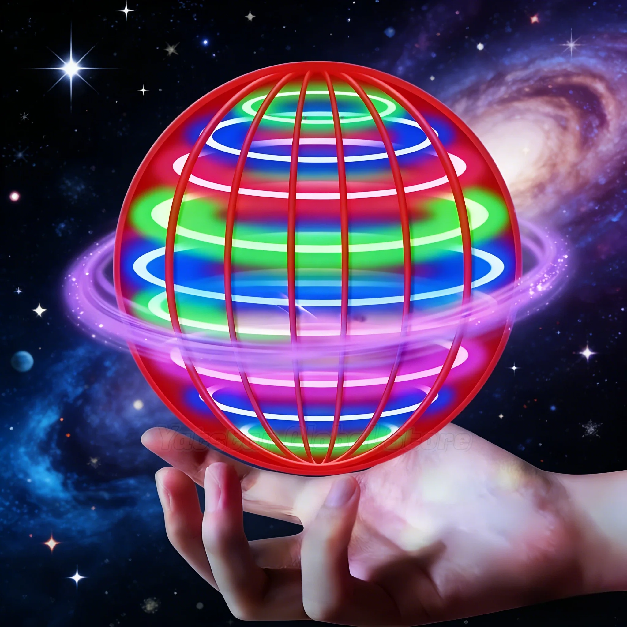 Magic Flying Ball Pro Mini con Luces LED Brillantes, 360 °   Spinner giratorio con control remoto y manual, juguete luminoso para adolescentes y adultos
