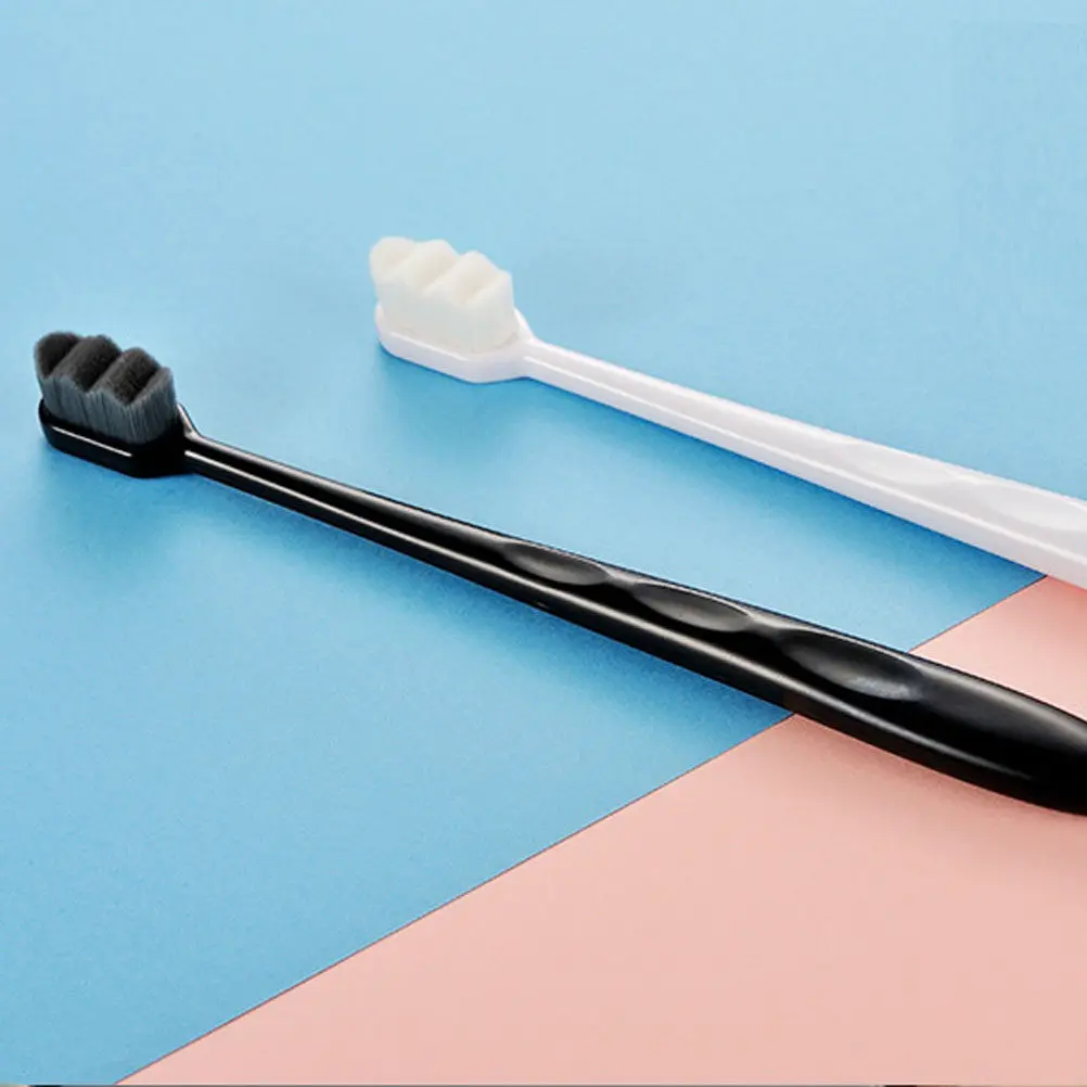 

Набор из 4 ультрамягких зубных щеток с микро-нано щетинками для бережного ухода за деснами, инструмент для чистки зубов, портативная гибкая щетка для домашнего ухода за полостью рта