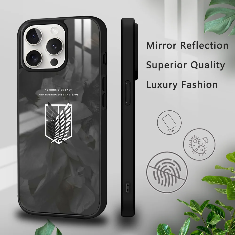 

Anime A-Attack On Titan Phone Case For iPhone 16 15 14 13 12 11 Pro Xs Max Mini Plus Celulares Hard Funda