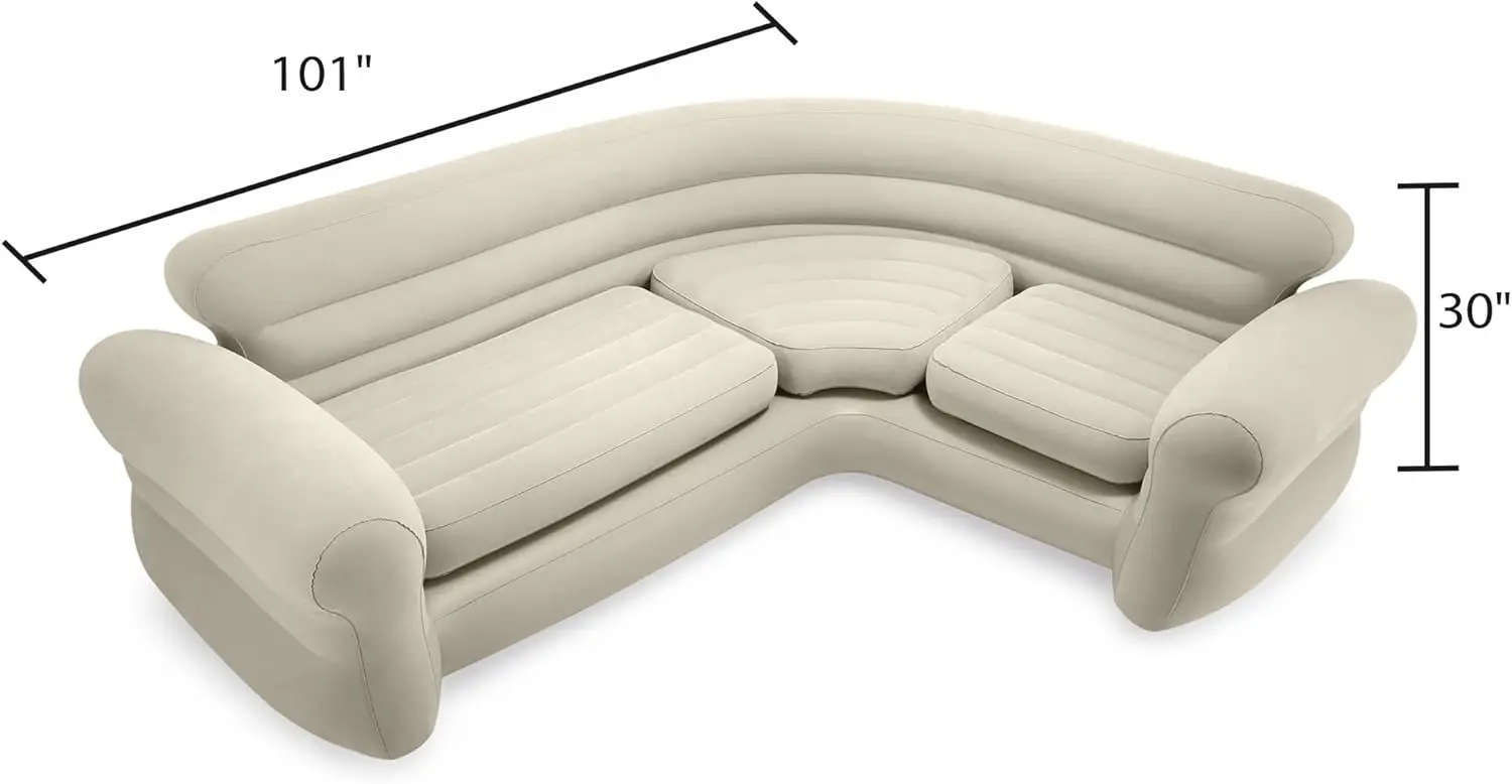 L-Shaped ndoor Use 2-in 1 Valve  880lb Weight Capacity 101” x 80” x 30”SOFA