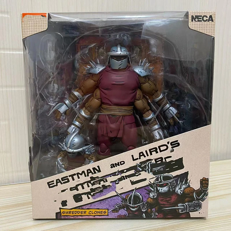 TMNT Shredder Clones Action Figure NECA 54290 Teenage Mutant Ninja Turtle Figuras Toys Anime 7-Inch Movable Doll Model Ornaments